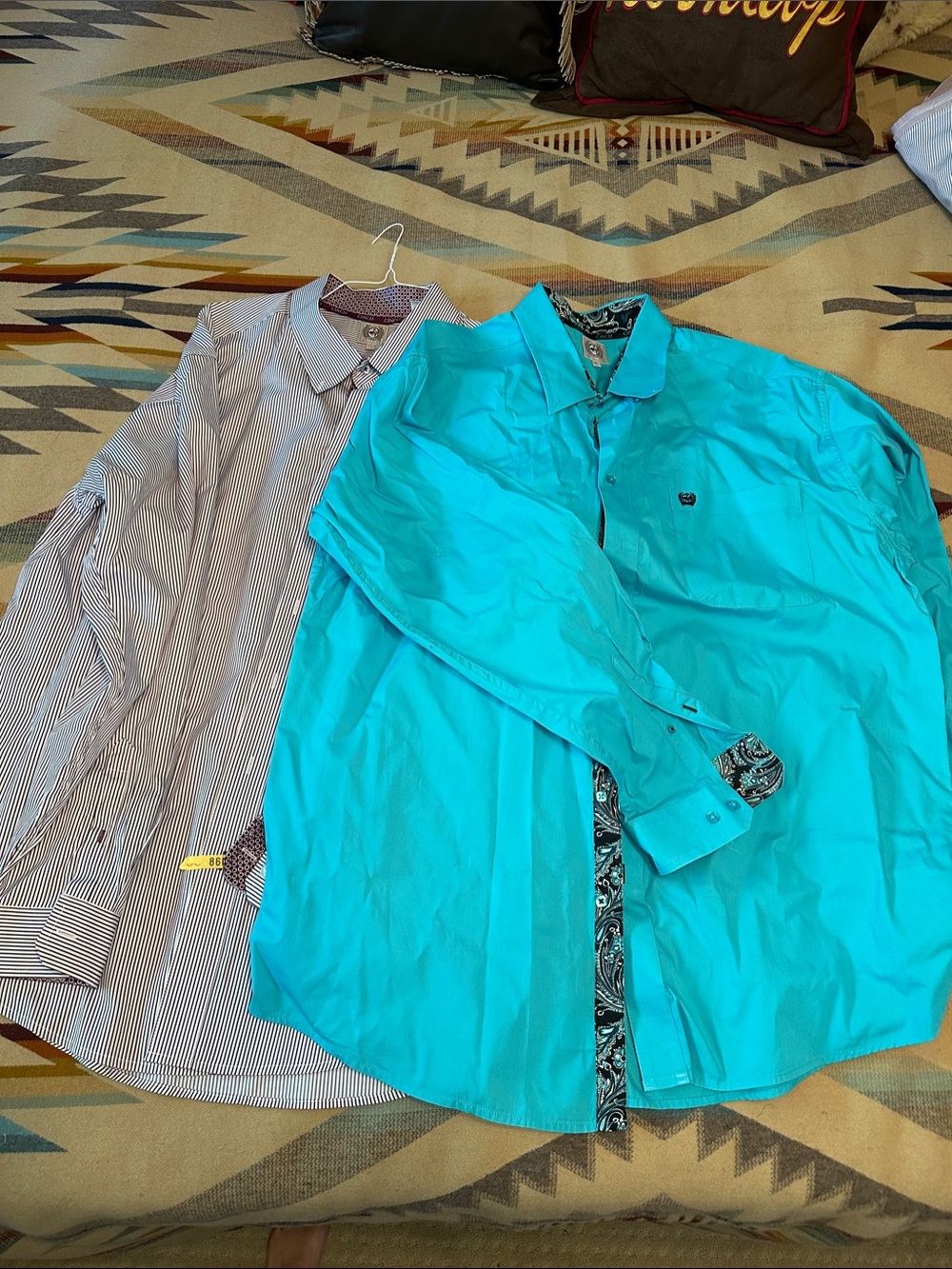 2 Starched Cinch Shirts- NWOT